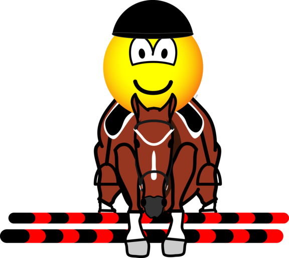 Horse show jumping emoticon